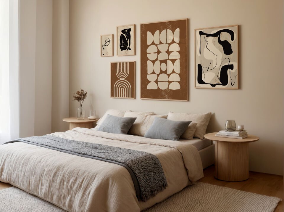 Warm Modern Blend Çerçevesiz Poster Set