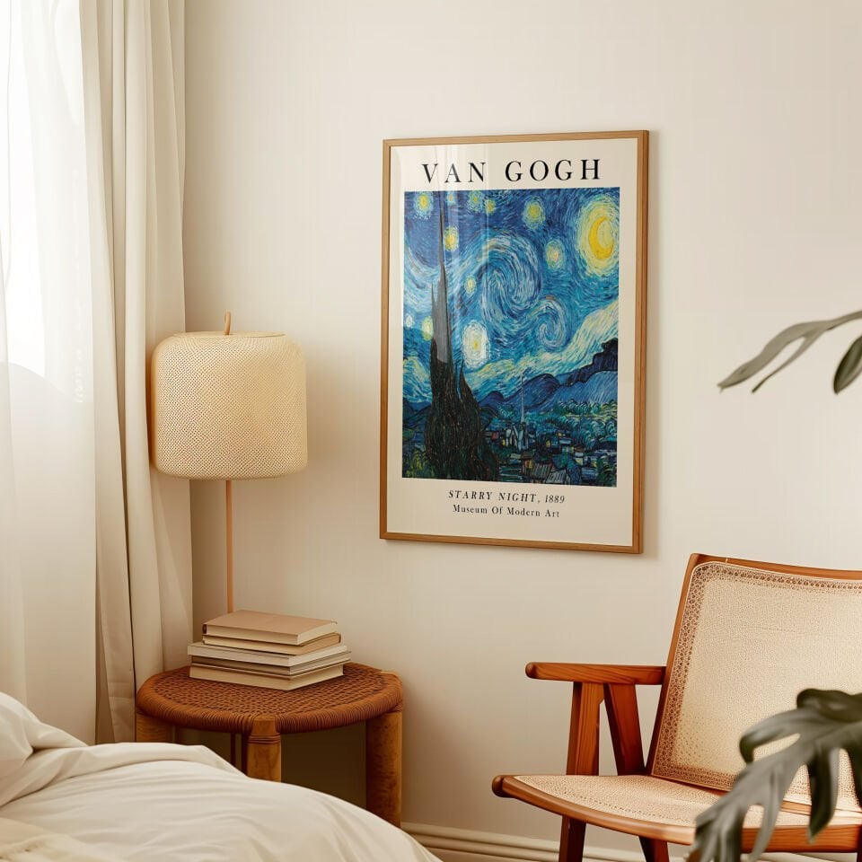Starry Night Çerçevesiz Poster