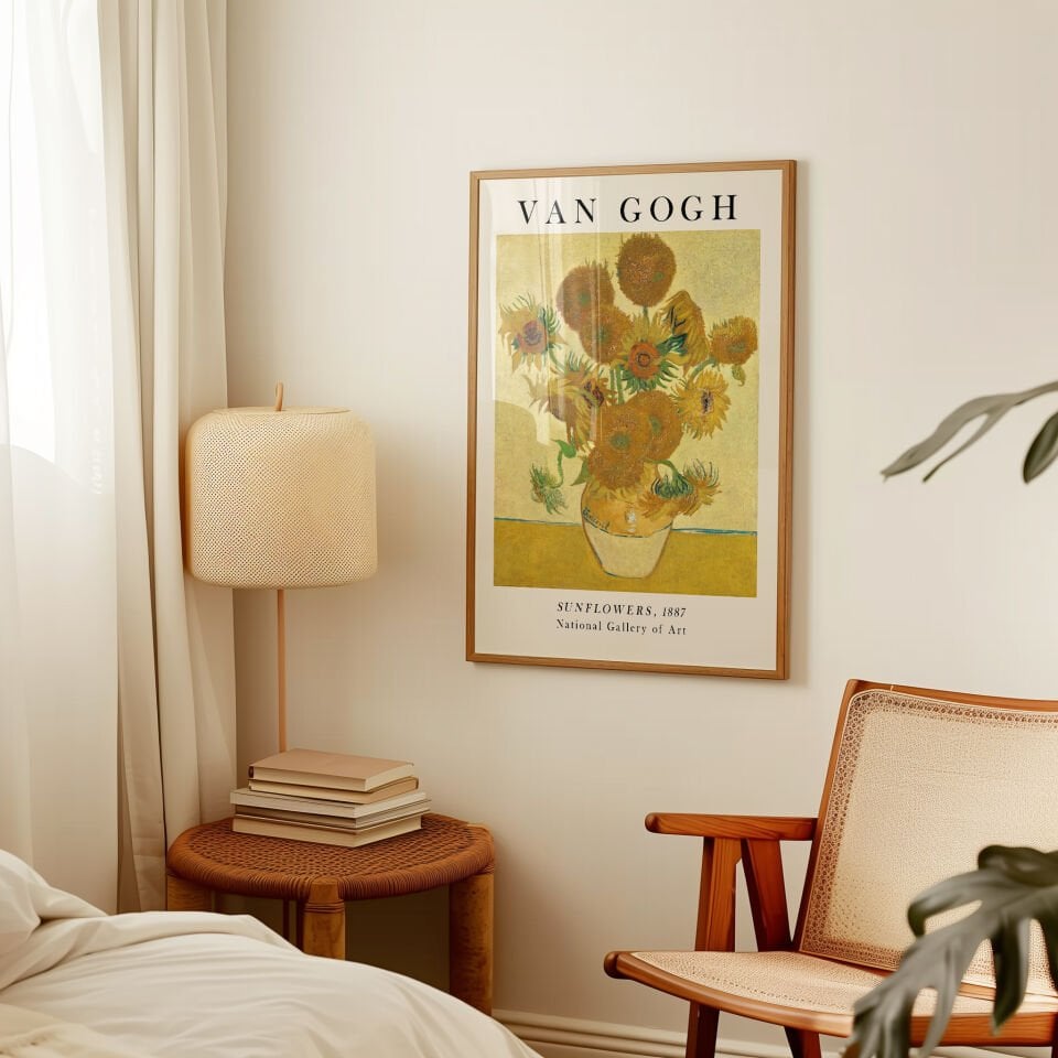 Van Gogh Sunflowers Çerçevesiz Poster