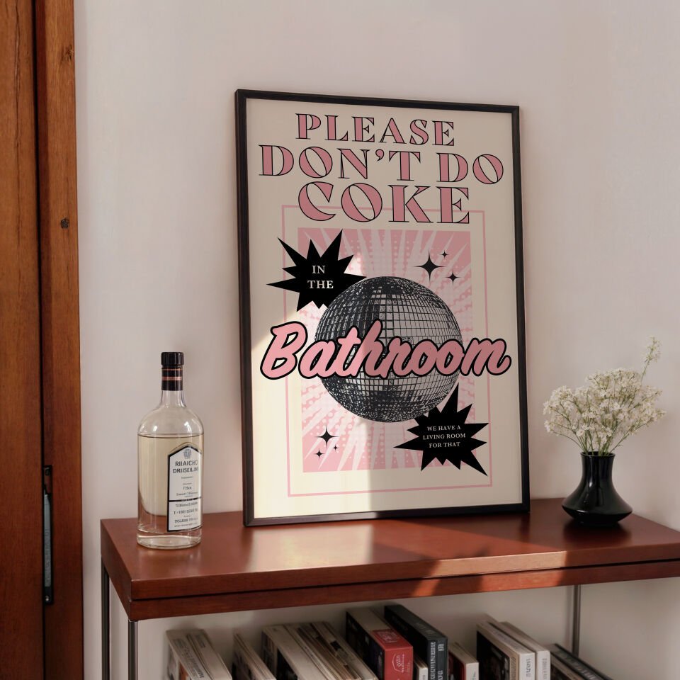 Bathroom Disco Çerçevesiz Poster