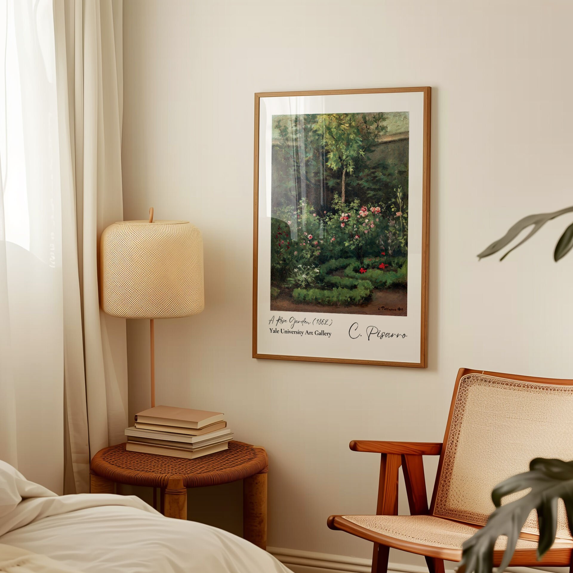 Camille Pissarro A Rose Garden Çerçevesiz Poster
