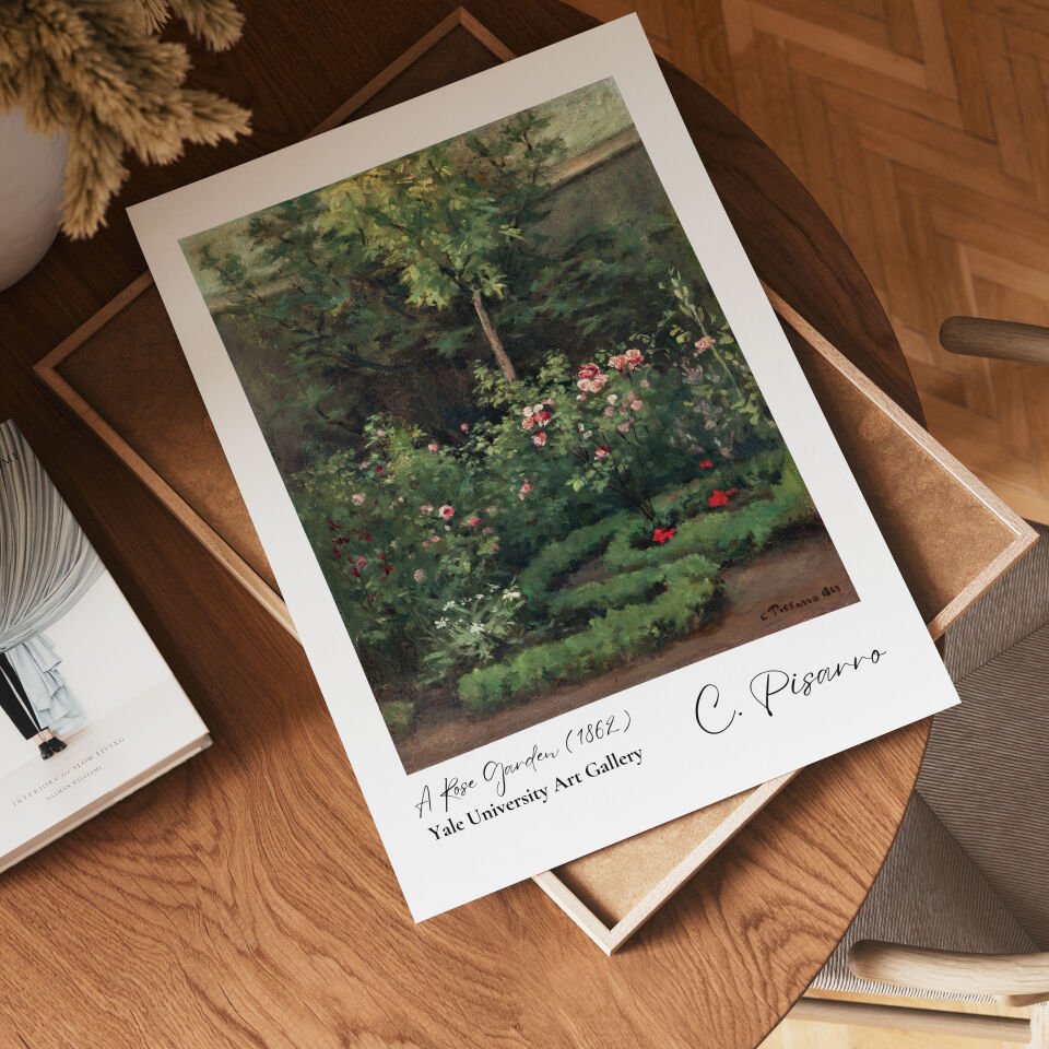 Camille Pissarro A Rose Garden Çerçevesiz Poster