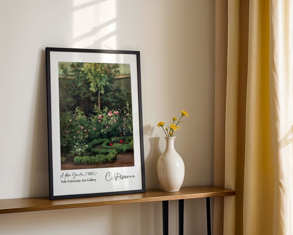 Camille Pissarro A Rose Garden Çerçevesiz Poster