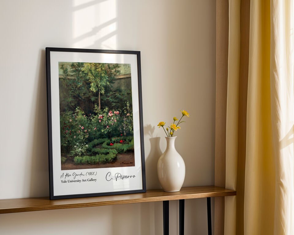 Camille Pissarro A Rose Garden Çerçevesiz Poster