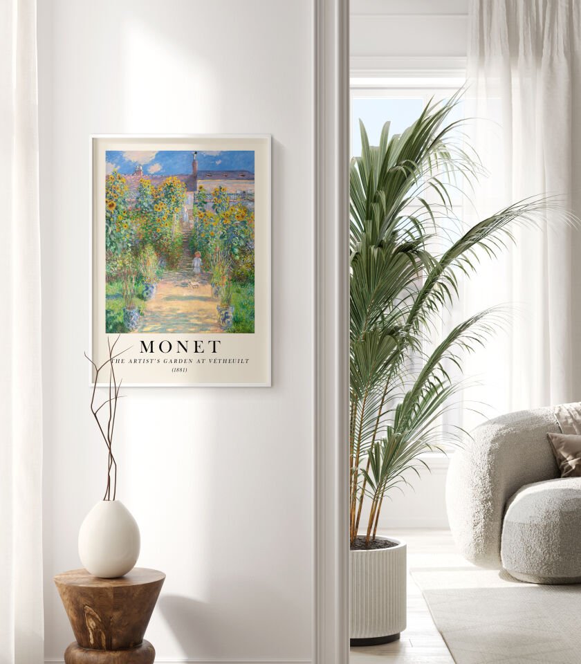 Monet The Artist's Garden Çerçevesiz Poster