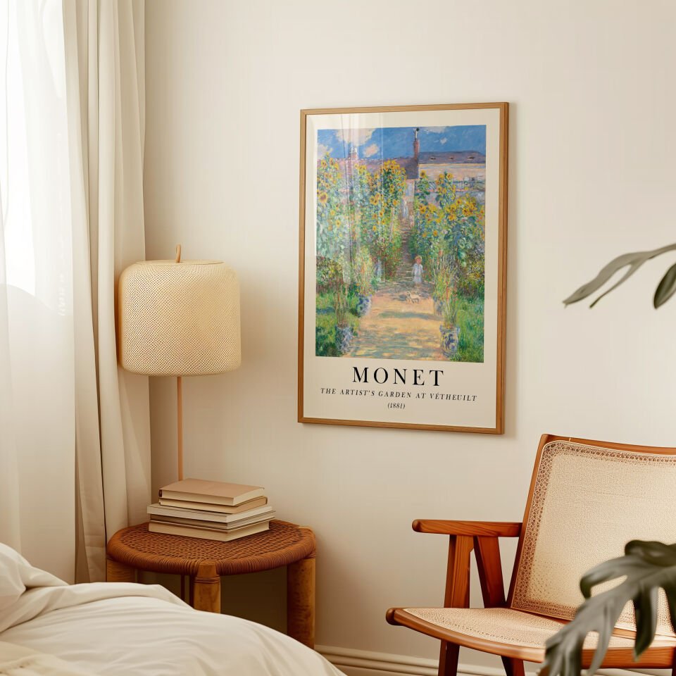 Monet The Artist's Garden Çerçevesiz Poster