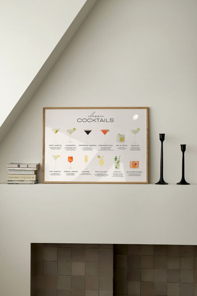 Classic Cocktails Çerçevesiz Poster