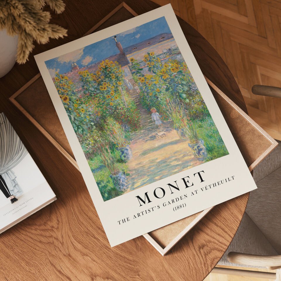 Monet The Artist's Garden Çerçevesiz Poster