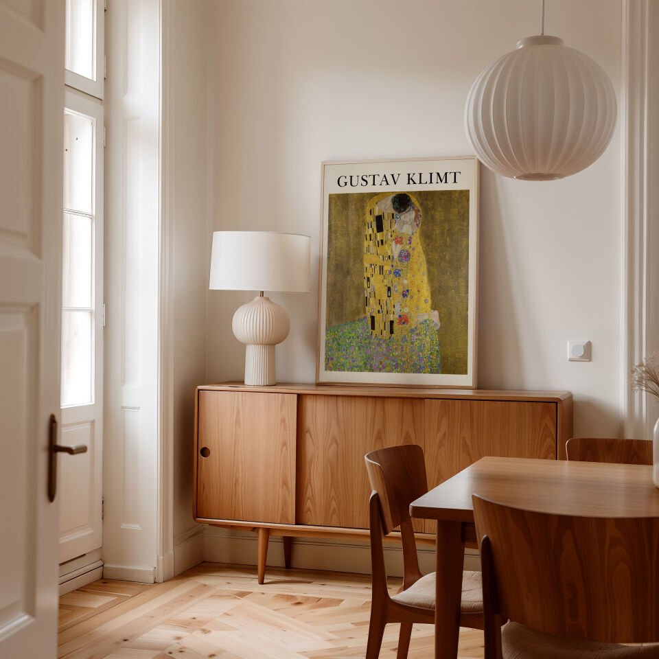 Gustav Klimt The Kiss Çerçevesiz Poster