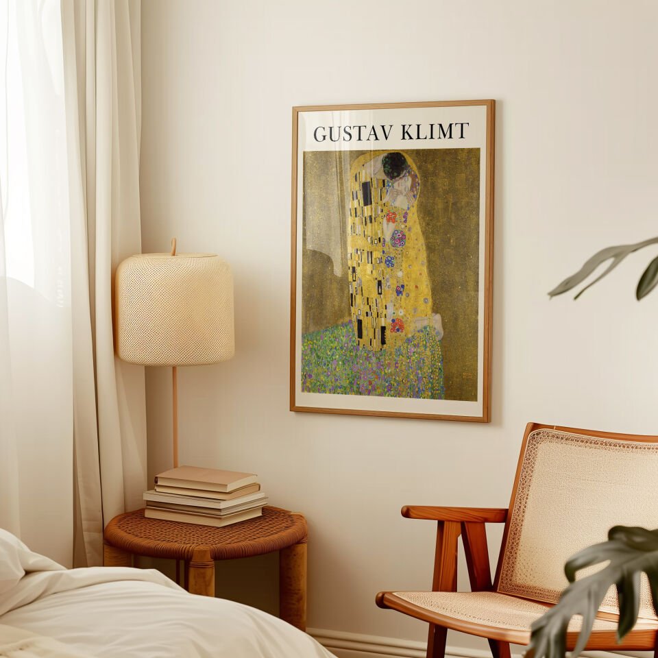 Gustav Klimt The Kiss Çerçevesiz Poster