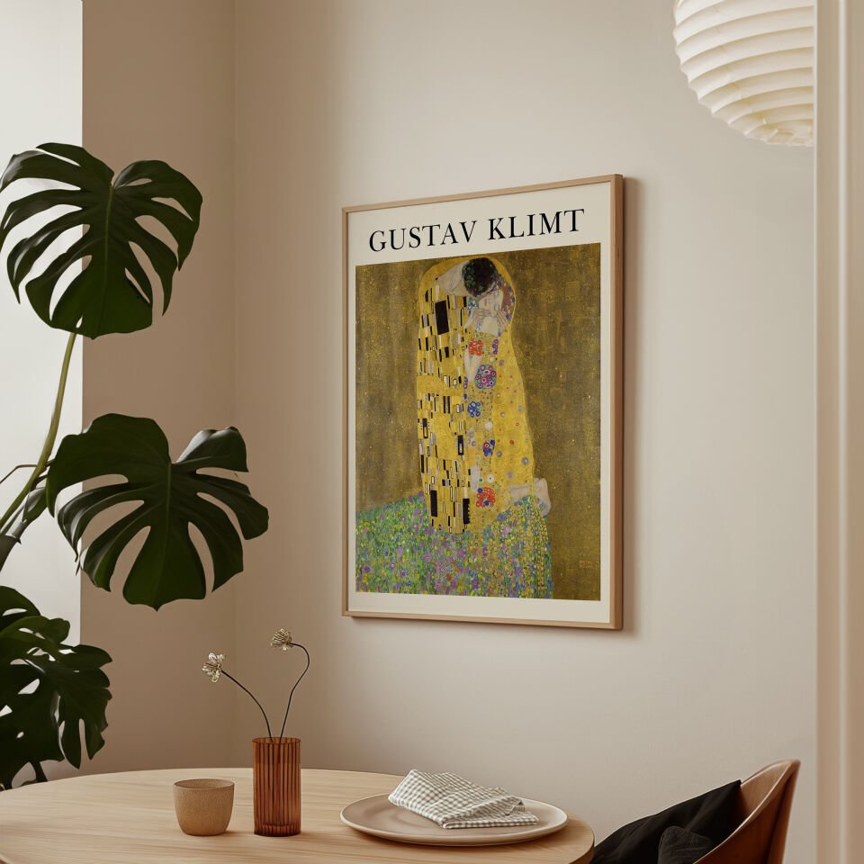 Gustav Klimt The Kiss Çerçevesiz Poster