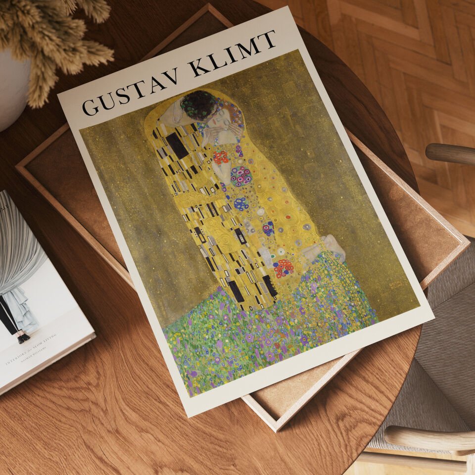 Gustav Klimt The Kiss Çerçevesiz Poster