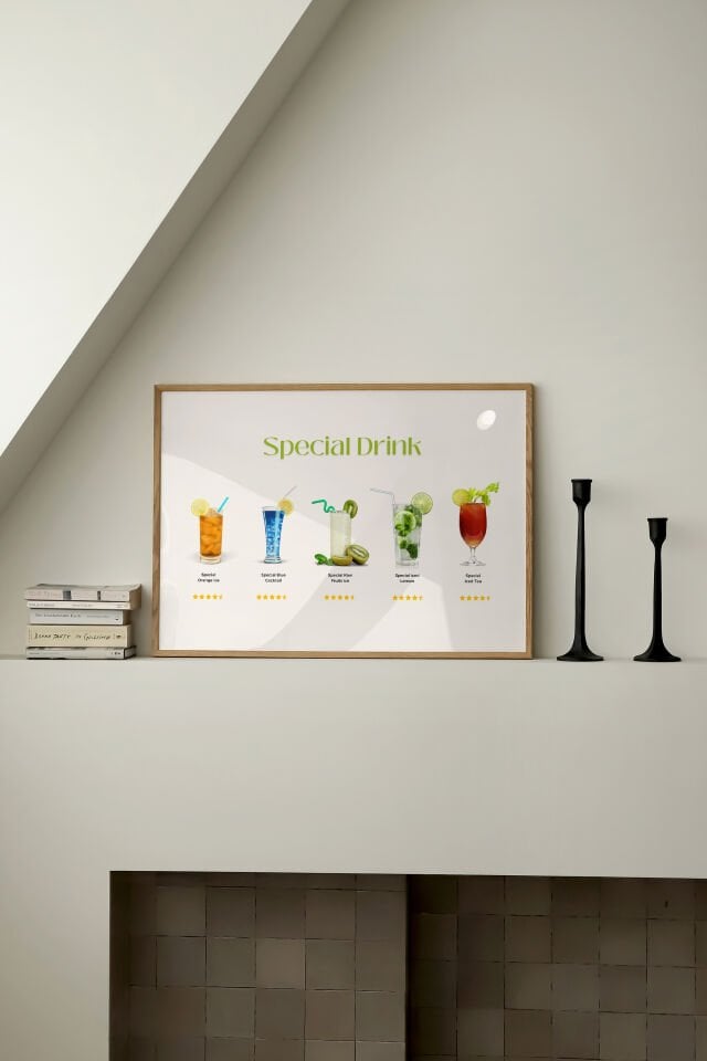 Special Drink Çerçevesiz Poster