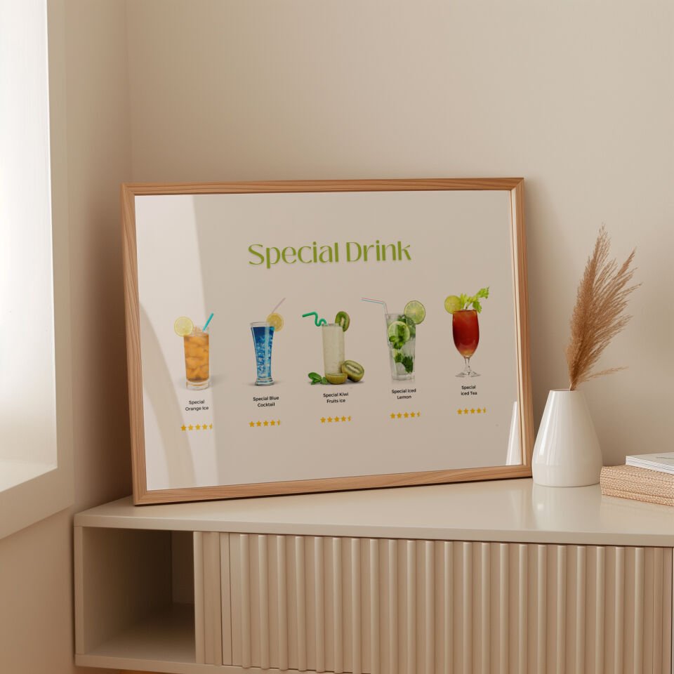 Special Drink Çerçevesiz Poster