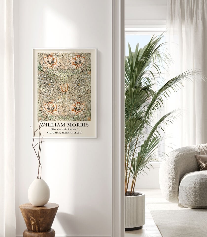 William Morris Honeysuckle Pattern Çerçevesiz Poster