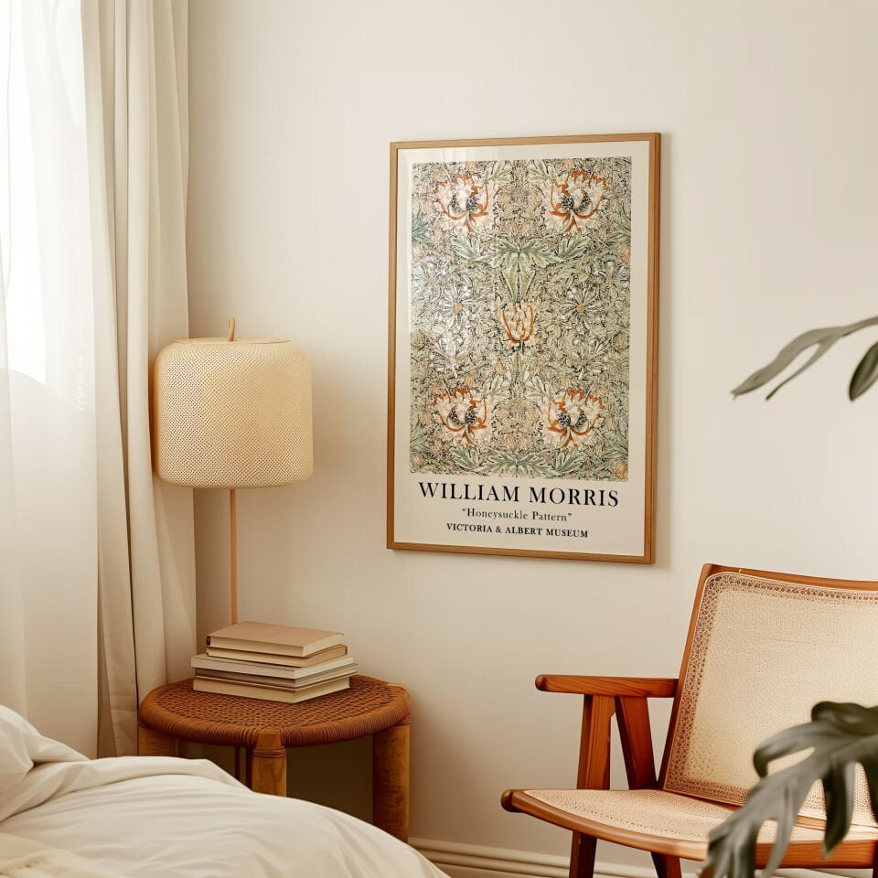 William Morris Honeysuckle Pattern Çerçevesiz Poster