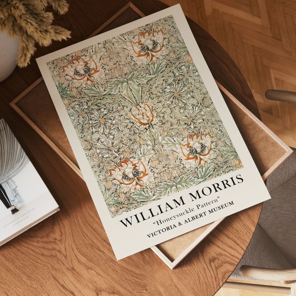 William Morris Honeysuckle Pattern Çerçevesiz Poster