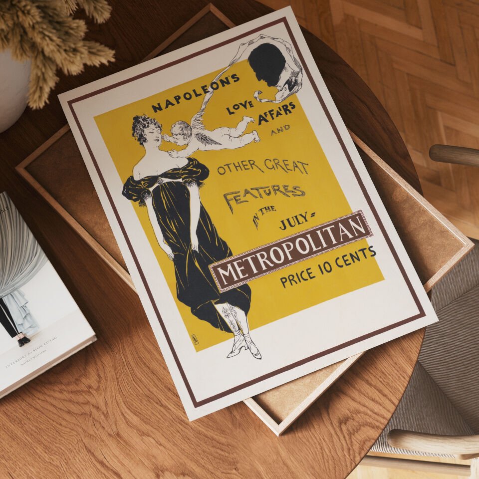 Retro Art Print Çerçevesiz Poster