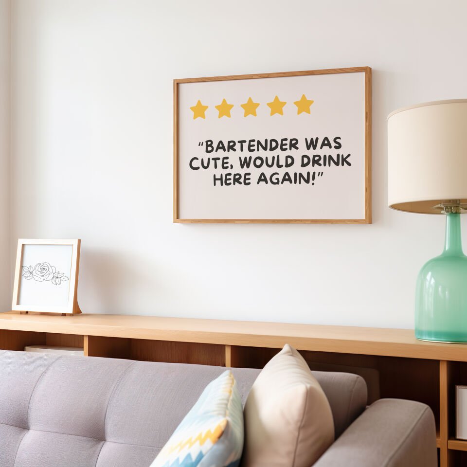 Bar Review Çerçevesiz Poster