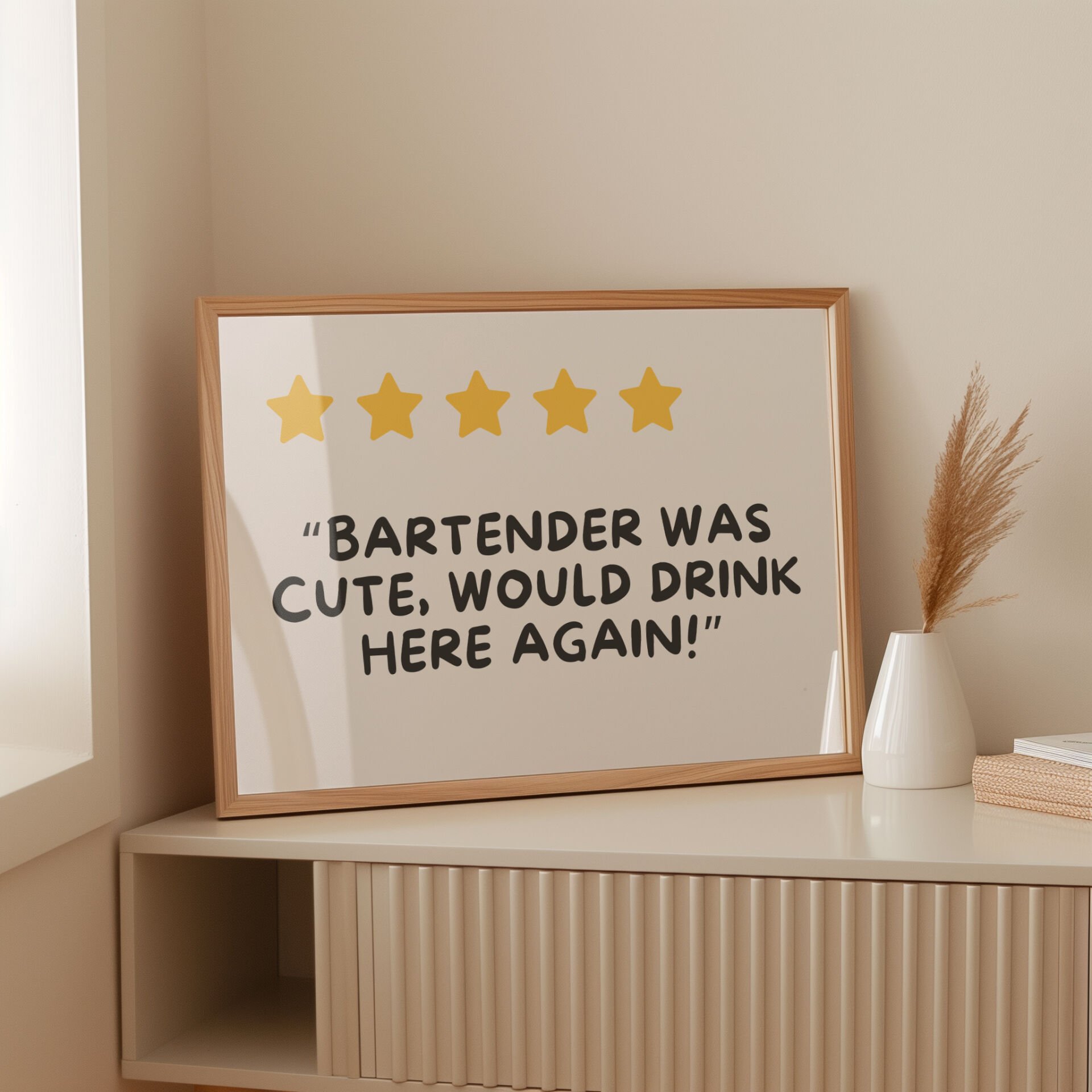 Bar Review Çerçevesiz Poster