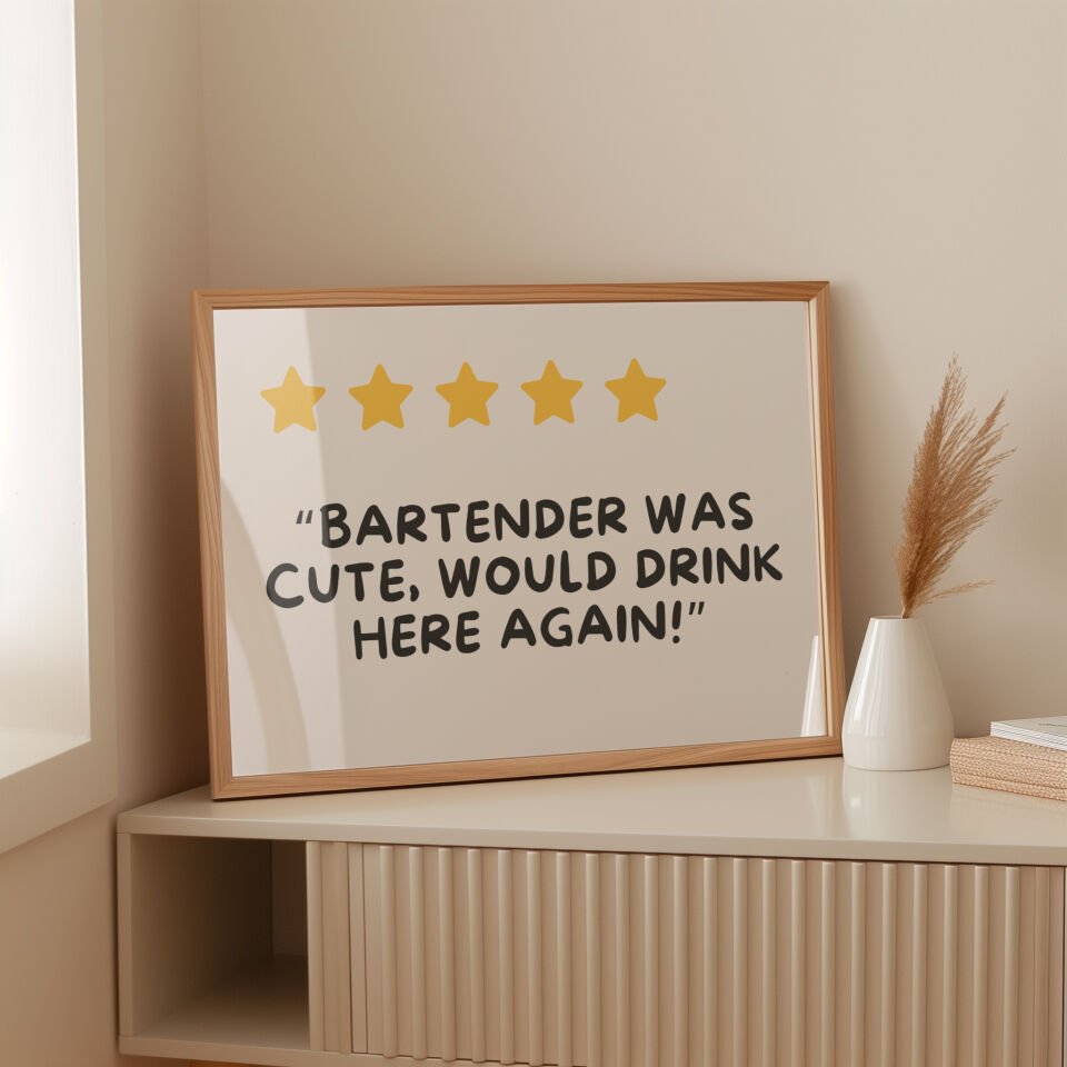 Bar Review Çerçevesiz Poster