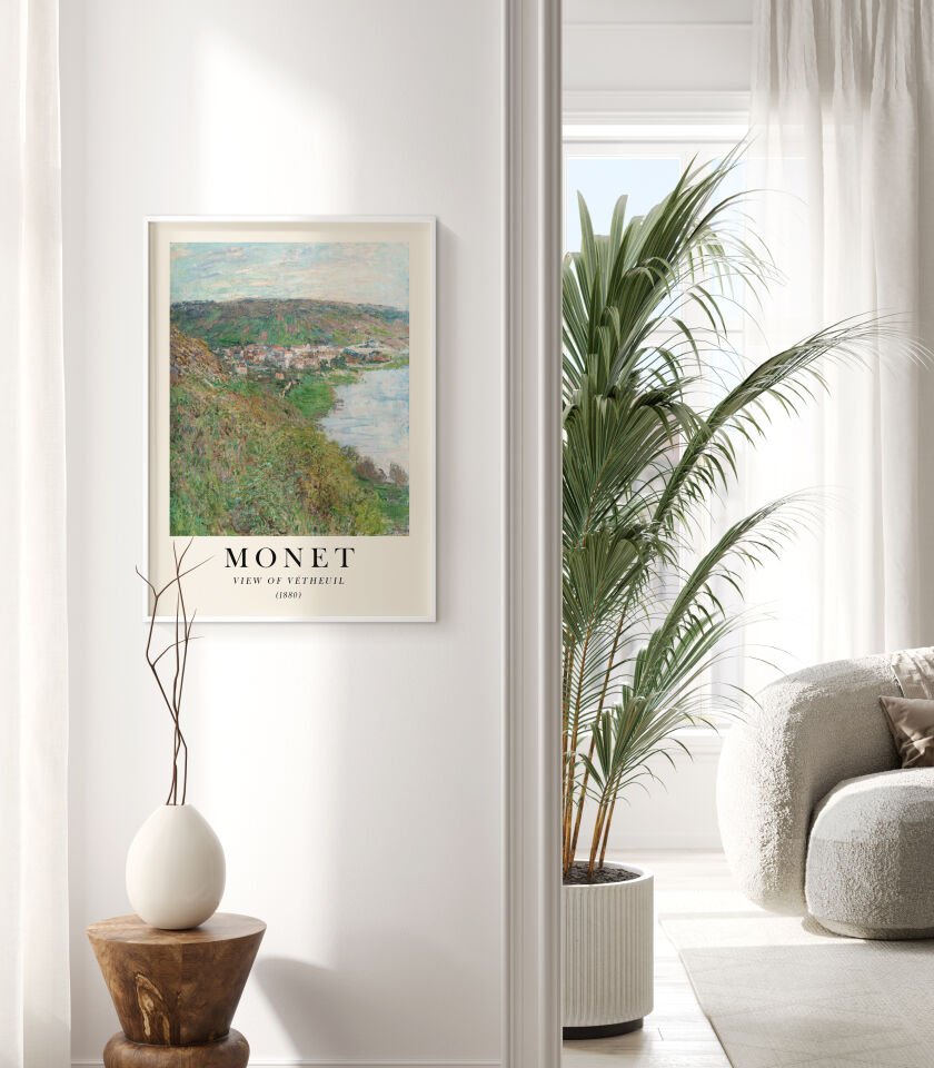 Claude Monet View of Vétheuil Çerçevesiz Poster