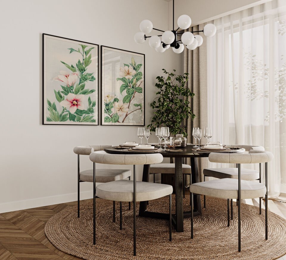 Vintage Botanical Blossoms 2'li Çerçevesiz Poster