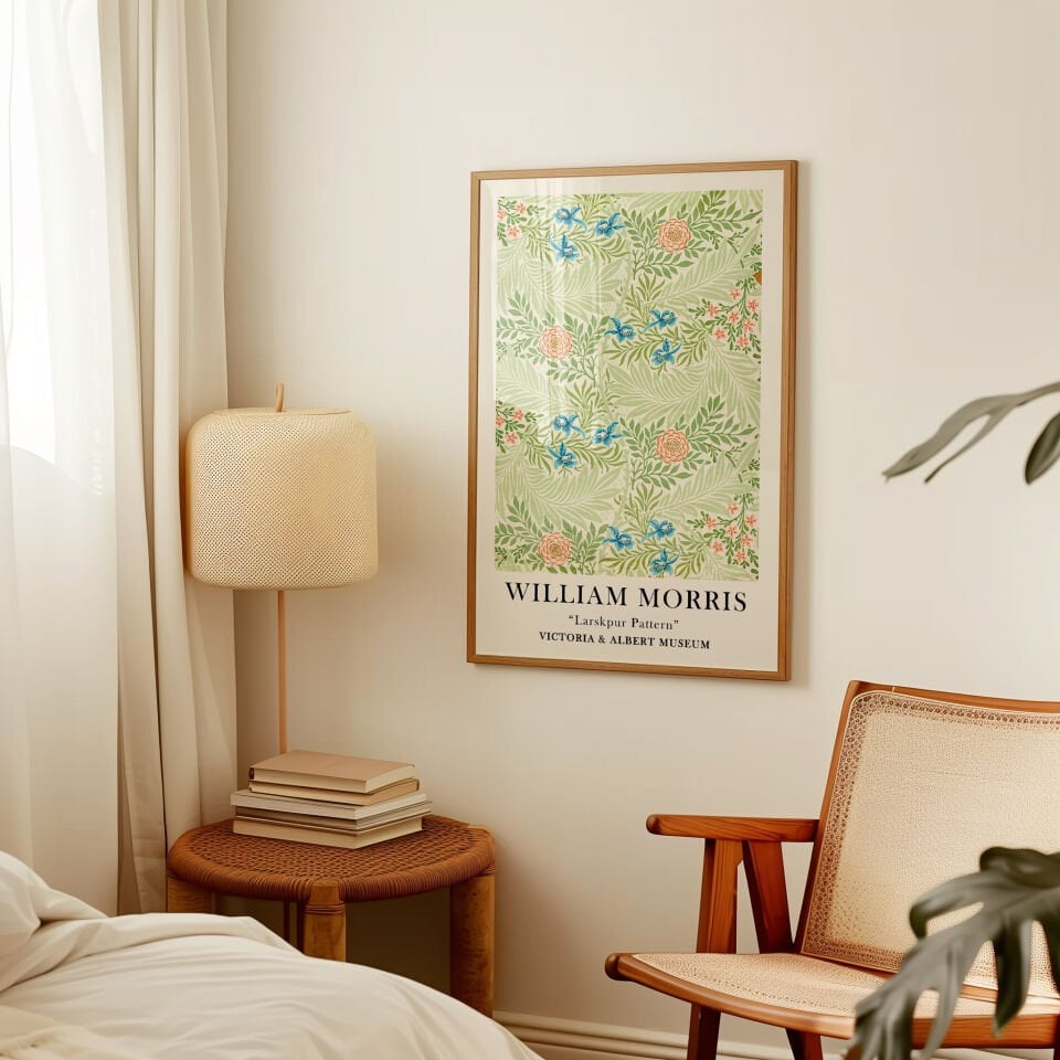 Morris Larkspur Pattern Çerçevesiz Poster