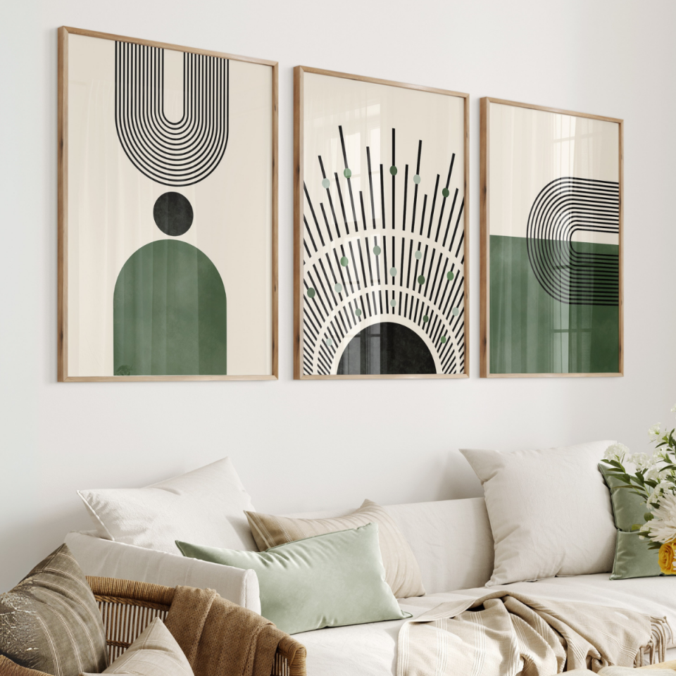 Green Aura Çerçevesiz Poster Set