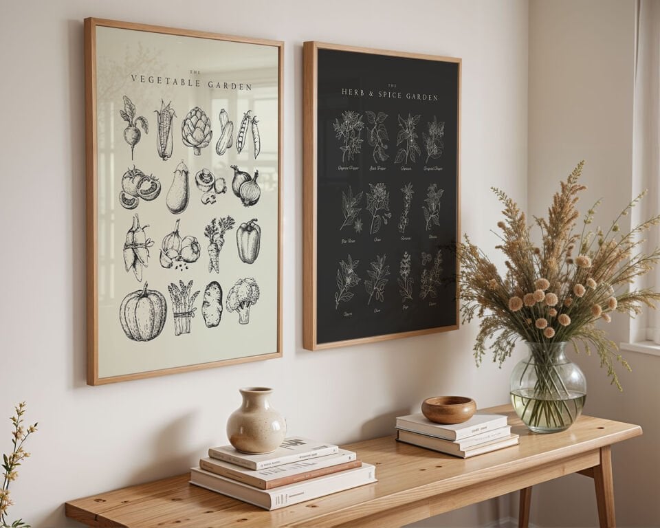 The Vegetable Garden 2'li Çerçevesiz Poster