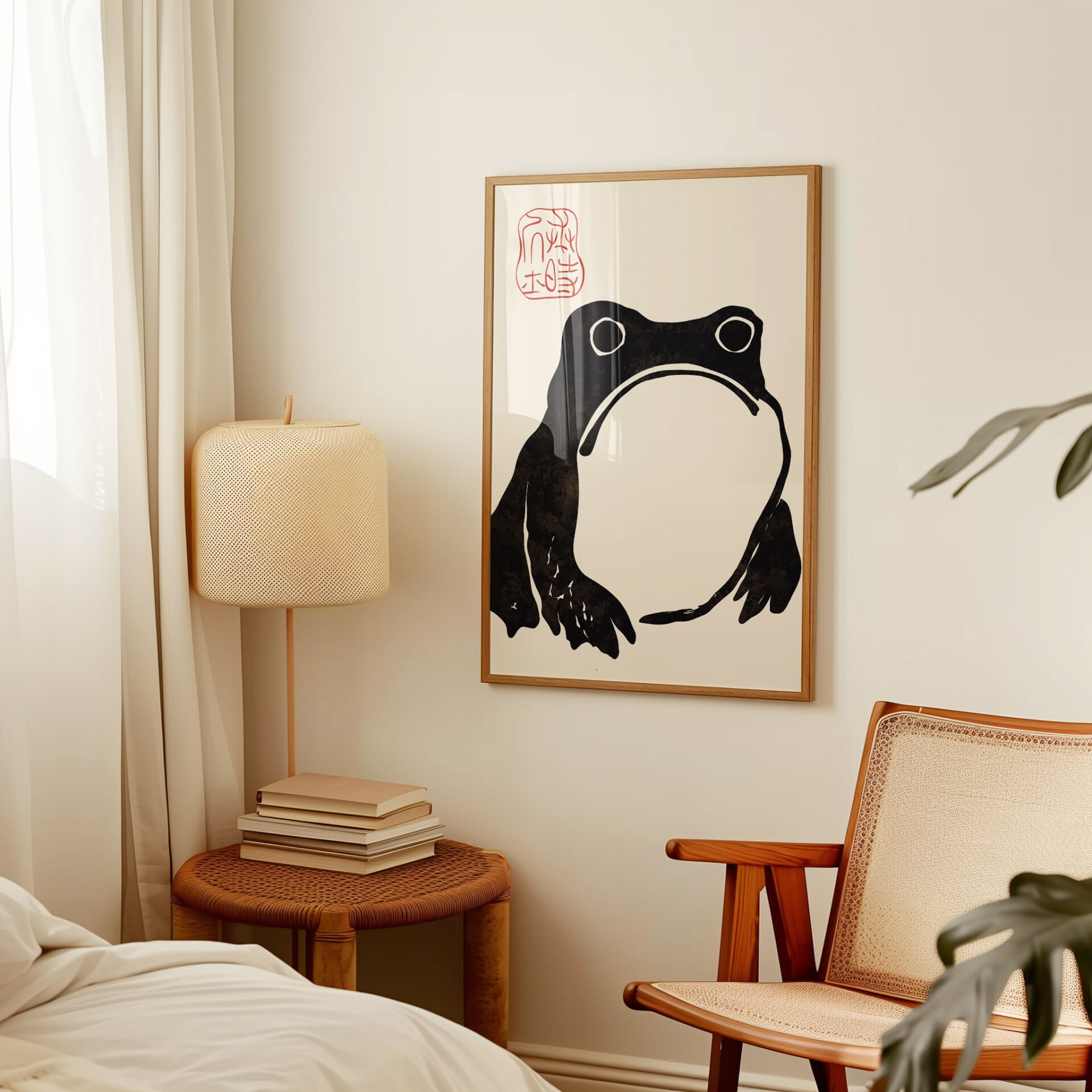 Zen Frog Çerçevesiz Poster