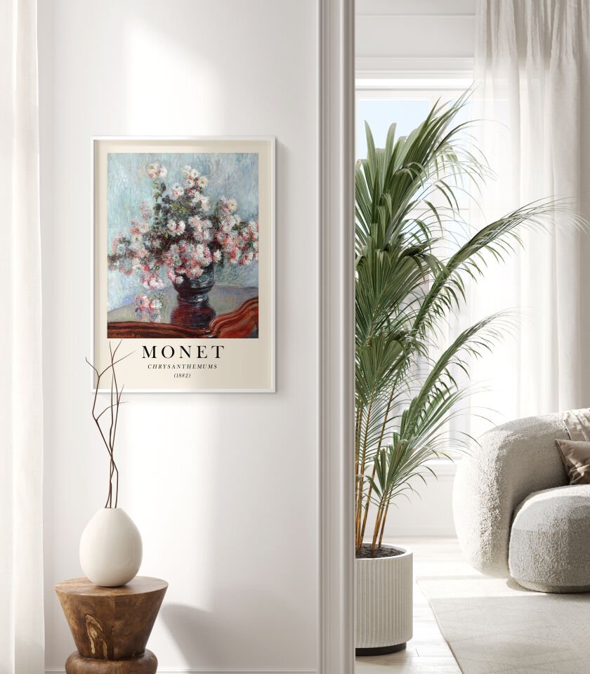 Chrysanthemums Monet Çerçevesiz Poster