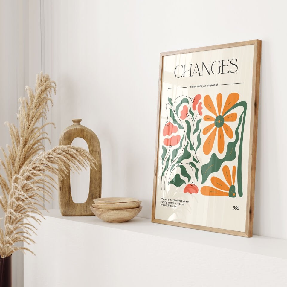 Changes Botanical Çerçevesiz Poster