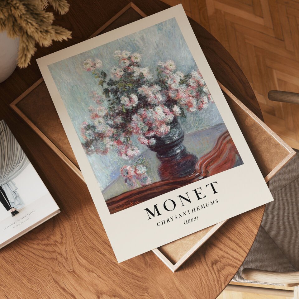 Chrysanthemums Monet Çerçevesiz Poster