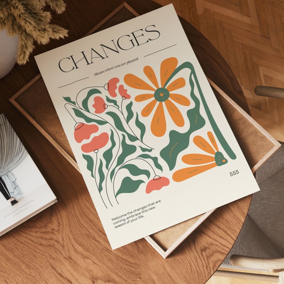 Changes Botanical Çerçevesiz Poster