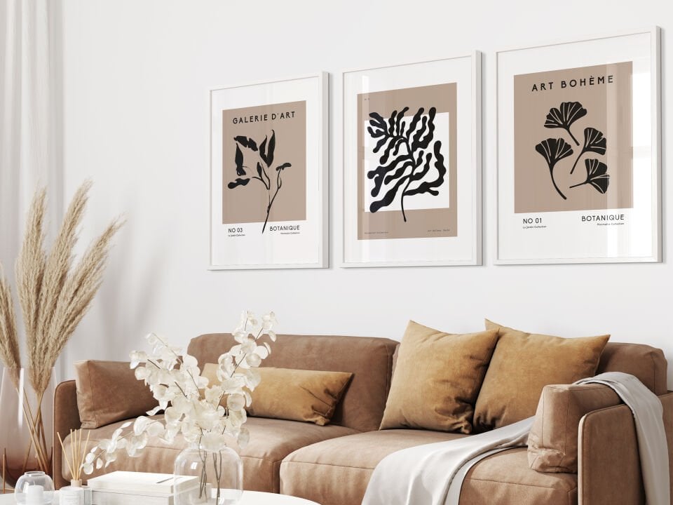 Botanique Minimalist Collection 3'lü Çerçevesiz poster