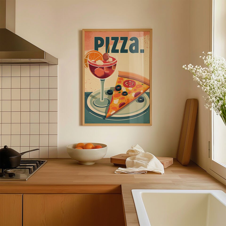 Pizza Çerçevesiz Poster