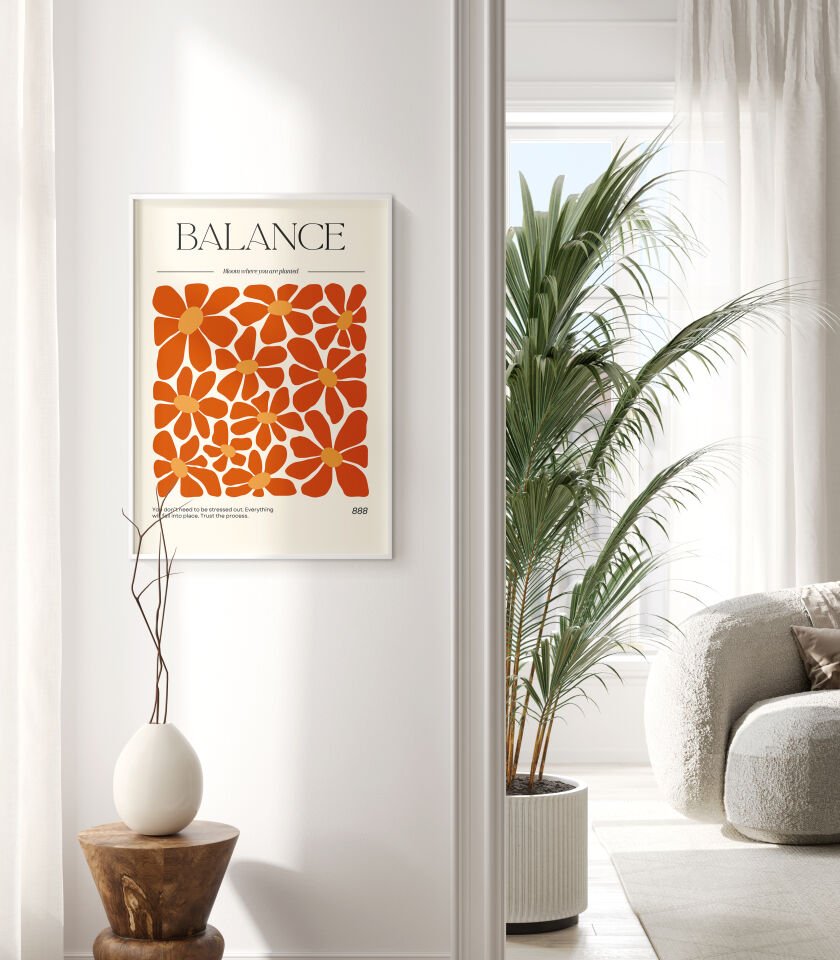 Balance Daisy Çerçevesiz Poster