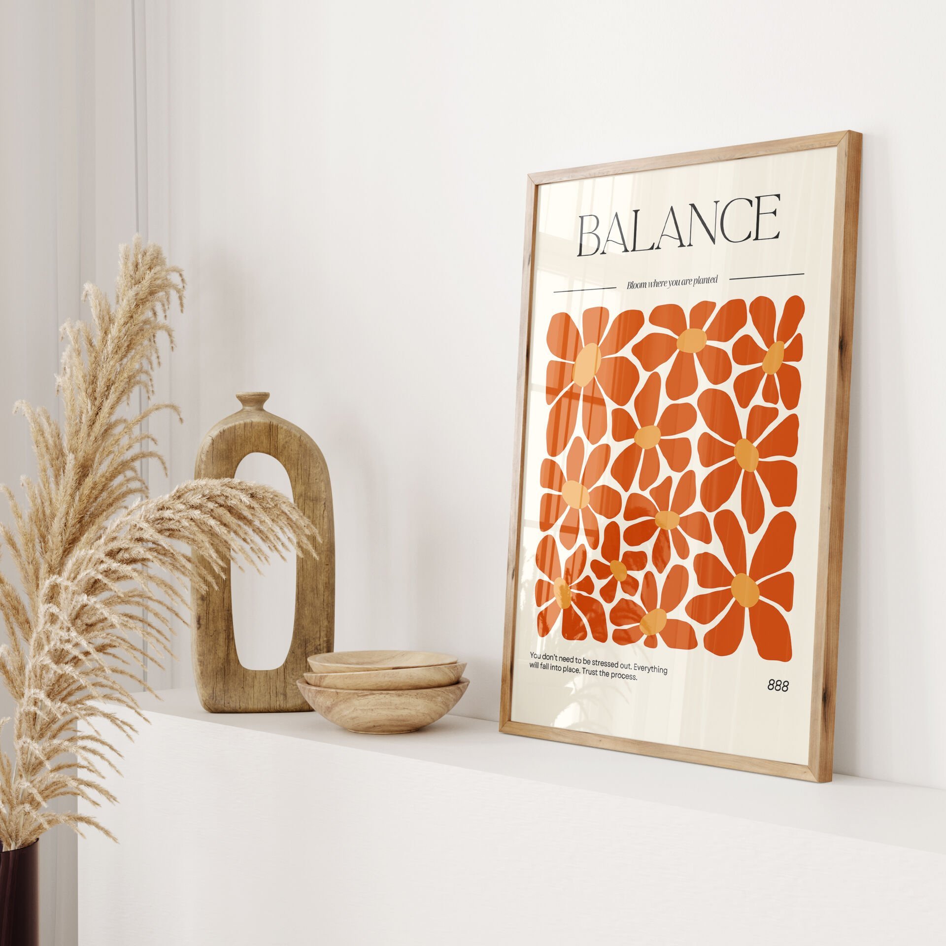 Balance Daisy Çerçevesiz Poster