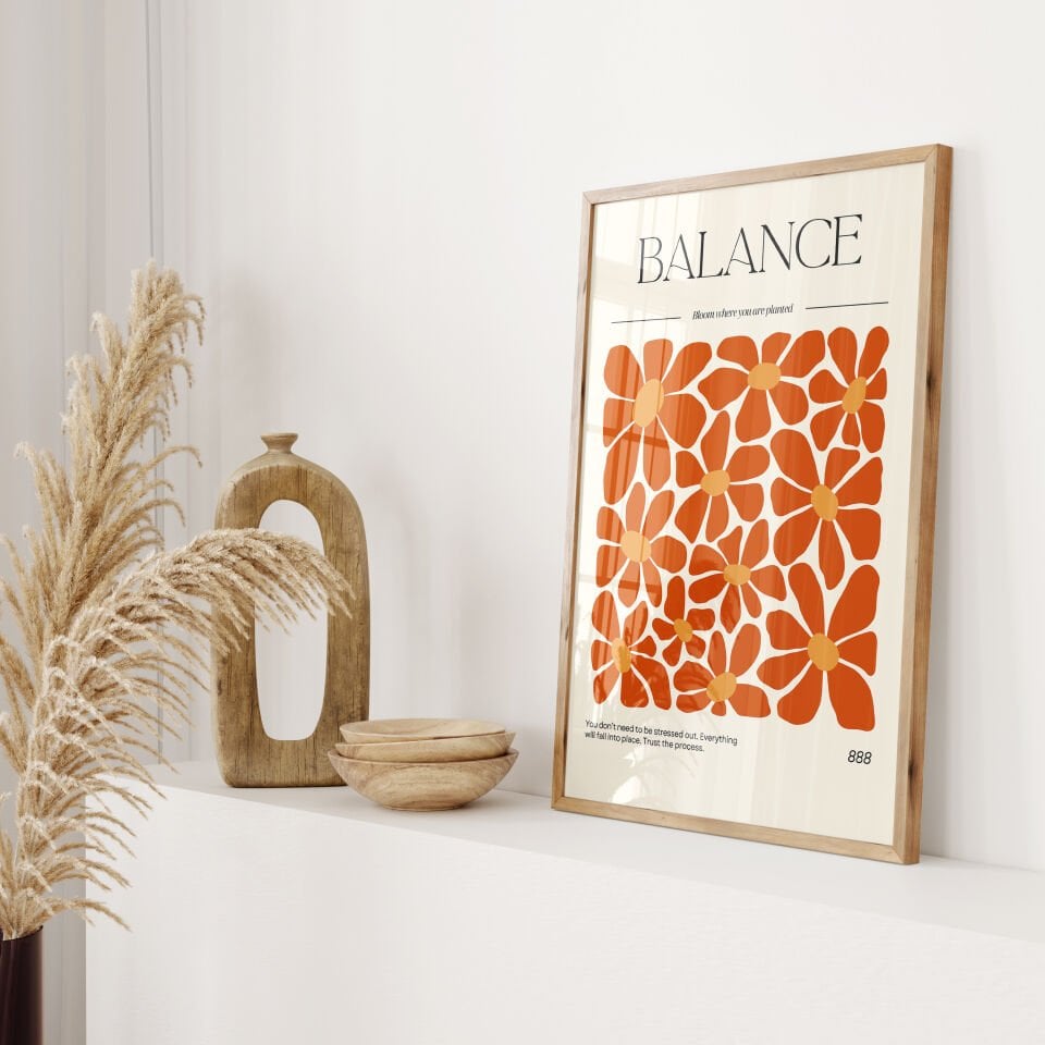 Balance Daisy Çerçevesiz Poster