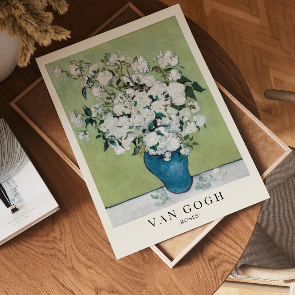 Roses Van Gogh Çerçevesiz Poster
