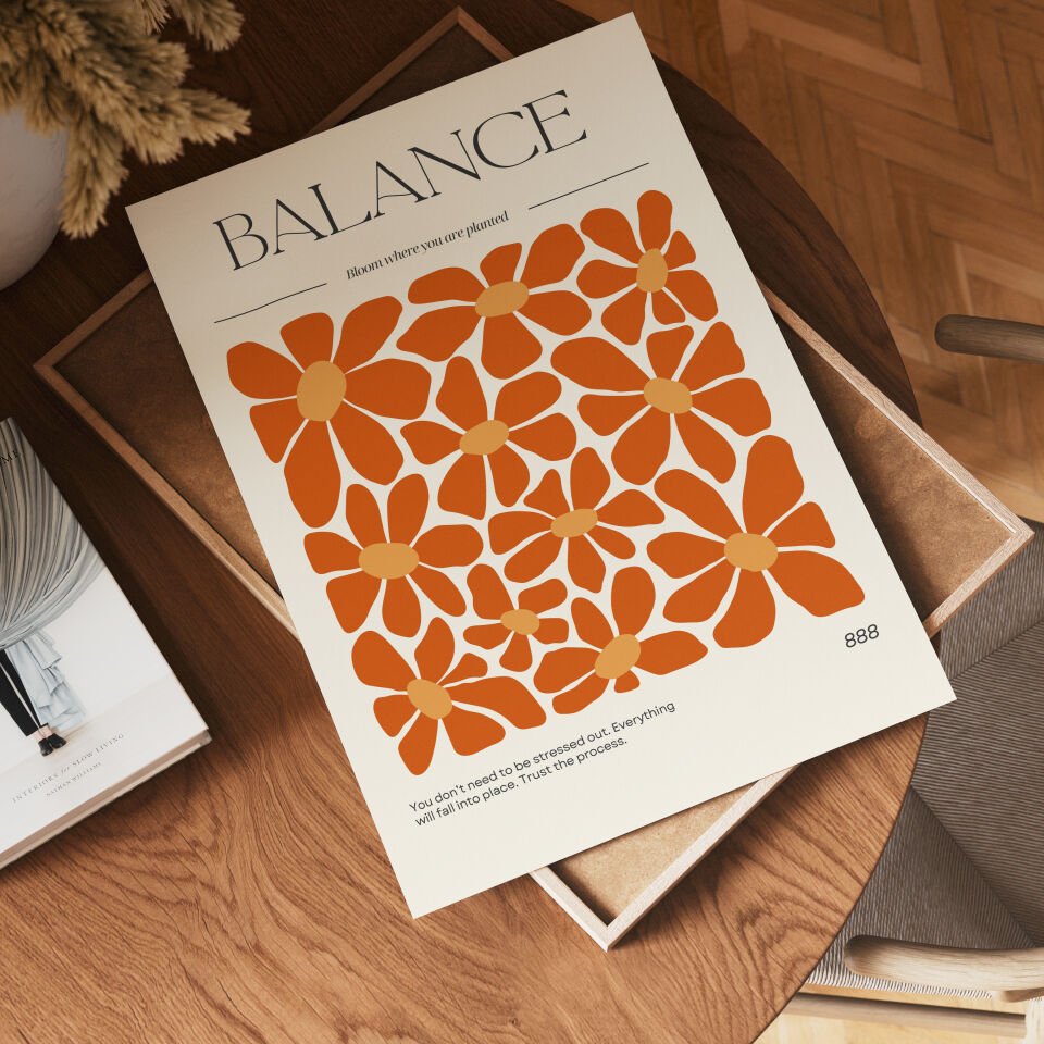 Balance Daisy Çerçevesiz Poster