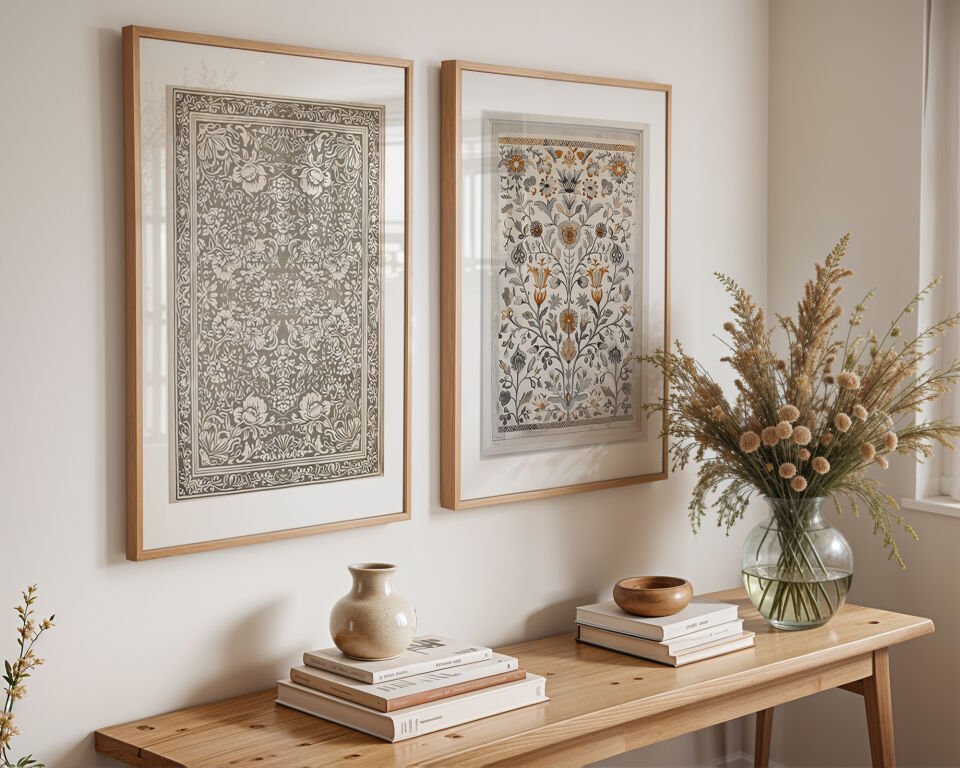 Vintage Pattern 2'li Çerçevesiz Poster