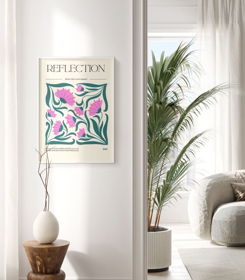 Reflection Botanical Çerçevesiz Poster