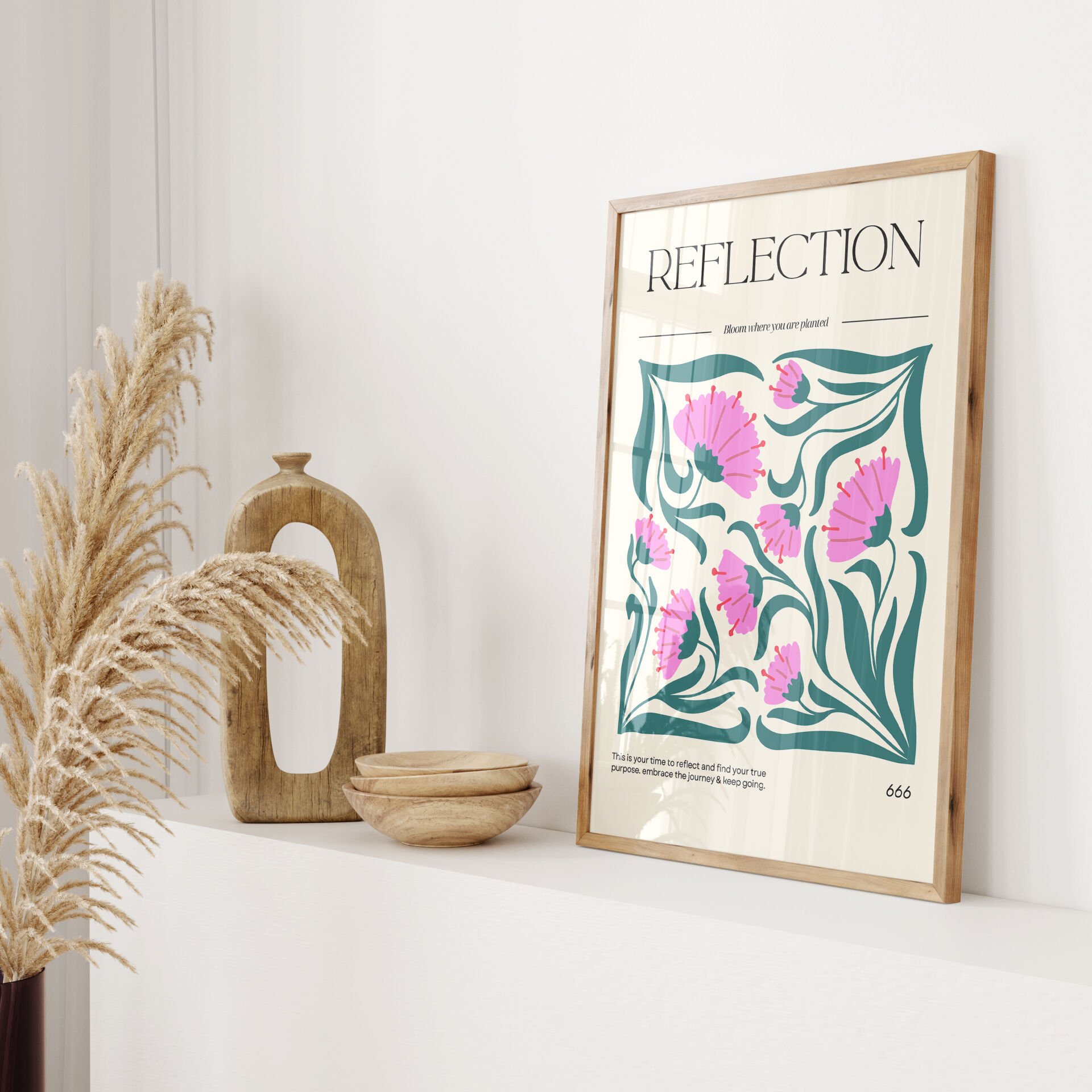 Reflection Botanical Çerçevesiz Poster