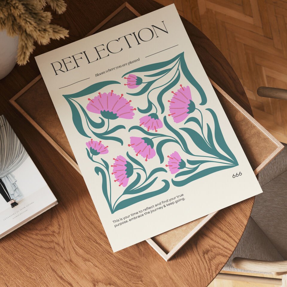Reflection Botanical Çerçevesiz Poster