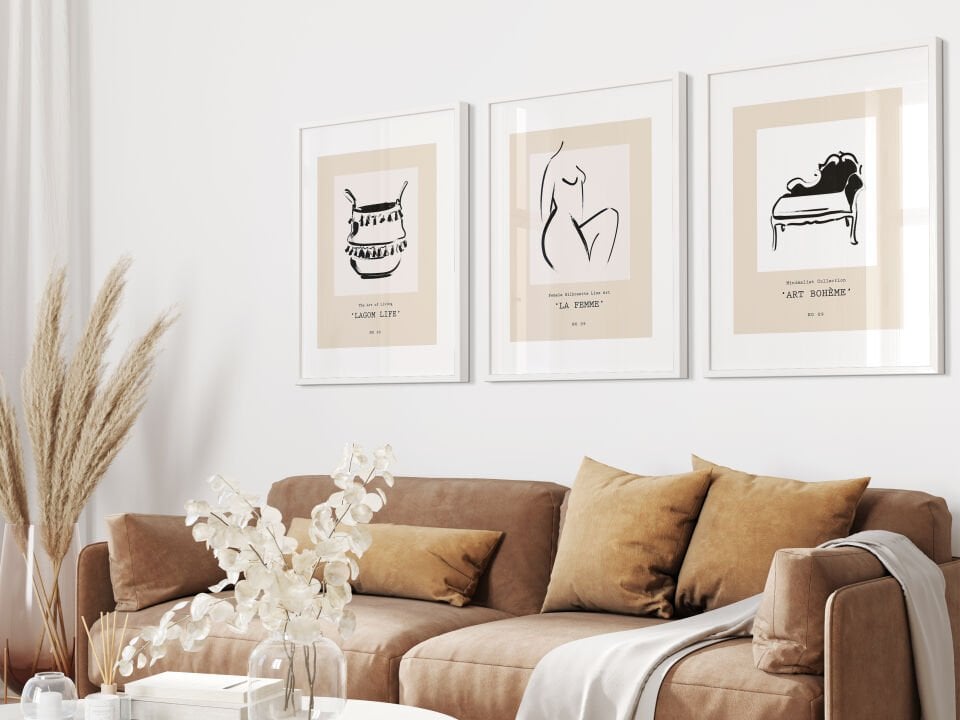 Scandinavian Living 3'lü Çerçevesiz Poster