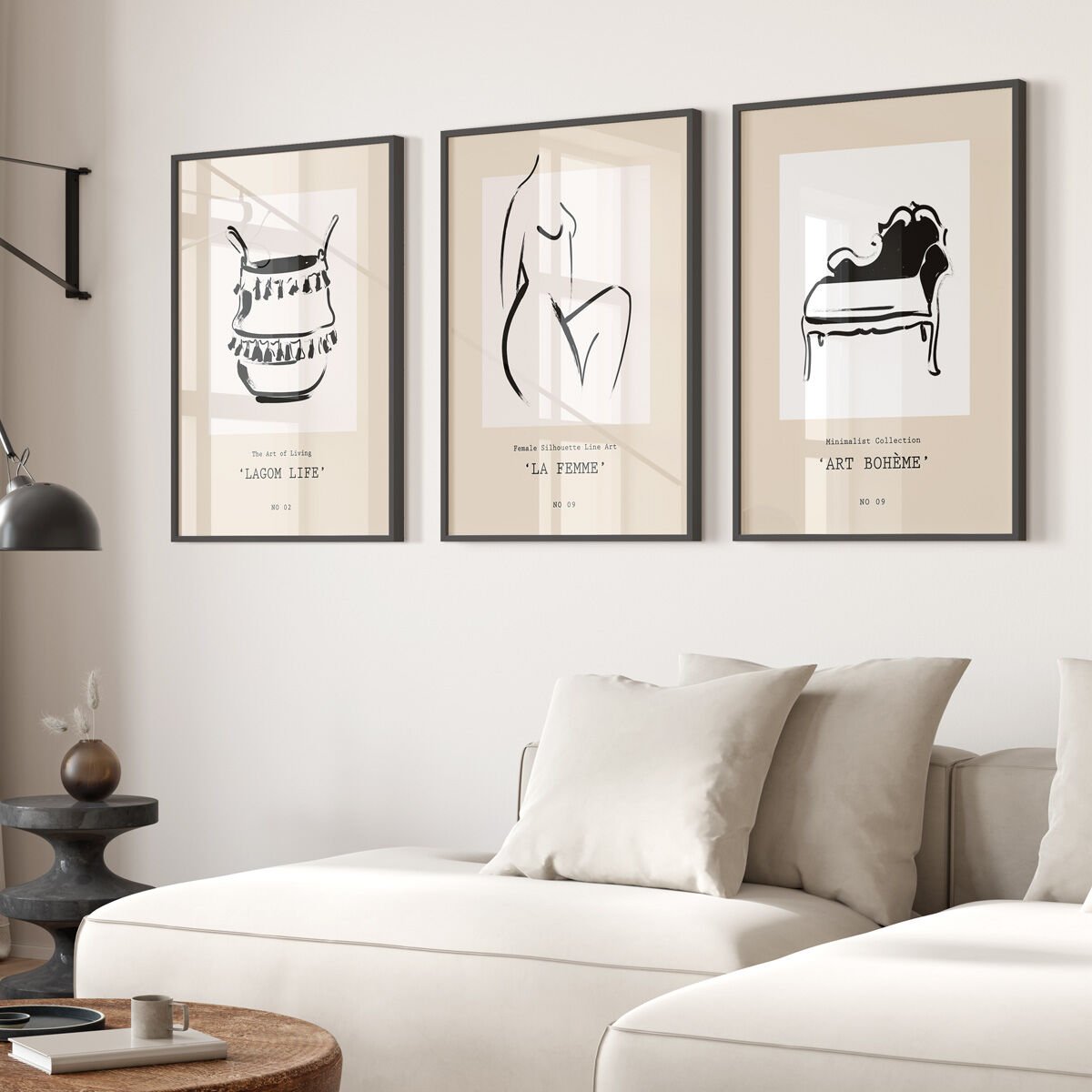 Scandinavian Living 3'lü Çerçevesiz Poster