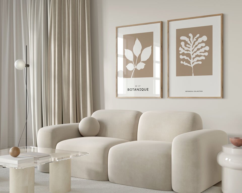 Modern Botanical Silhouettes 2'li Çerçevesiz Poster