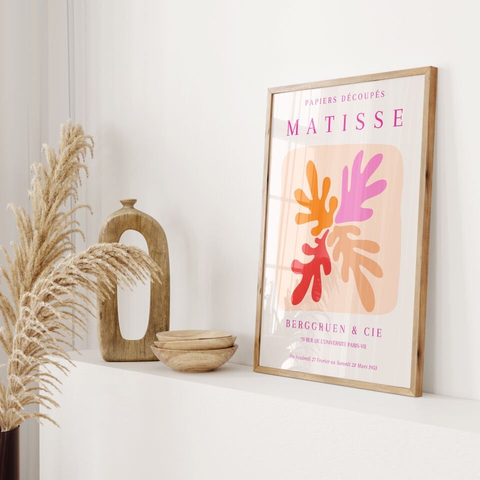 Matisse Coral Cutout Çerçevesiz Poster
